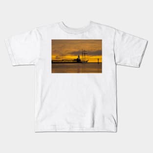 The Flying Dutchman leaving the Port of Blyth Kids T-Shirt